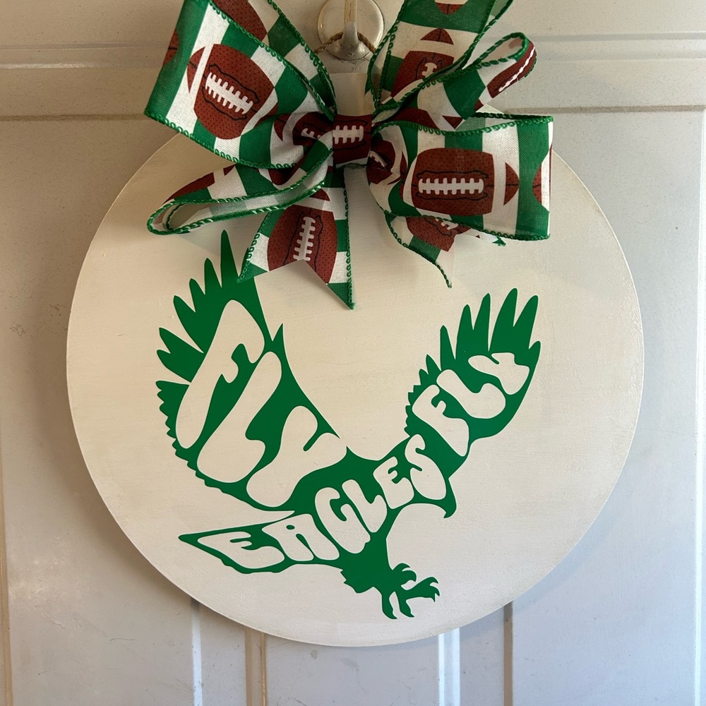 Fly Eagles Fly Holiday Door Sign